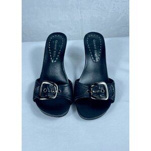 Gianni Bini Black Heeled Mules